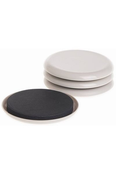 SOHO Set of 4 Accessories for Furniture Sliding, Ultra-Resistant Plastic, White