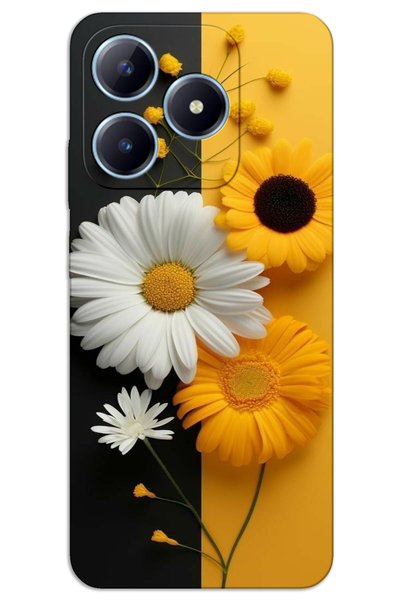 MRCİLETİSİM Realme Note 50 Case Hd Pattern Printed Back Cover - Daisy