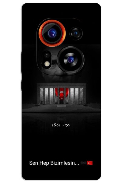 MRCİLETİSİM غطاء خلفي مطبوع بنمط HD لهاتف Tecno Phantom X2 Pro - أتاكو معنا