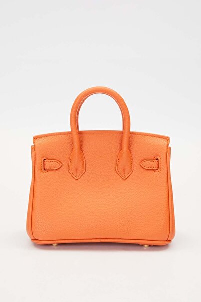 Levidor Square Handbag with Orange Accessory Detail
