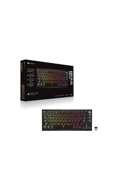Corsair Tastatura Gaming K65 Plus, Wireless, USB, iluminare RGB (Negru)