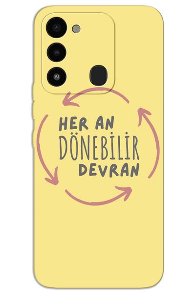 MRCİLETİSİM غطاء خلفي مطبوع بنمط HD لهاتف Tecno Spark 8C - Devran Döner