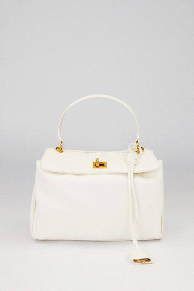Levidor White Accessory Detailed Handbag