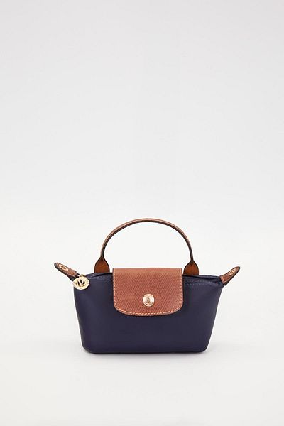 Levidor Navy Blue Leather Cover Detailed Handbag