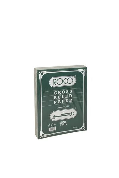 Roco لوحة تخطيط مسطرة متقاطعة مقاس الحرف - أبيض
