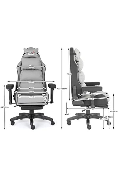 SPEARPC Gaming Chair SGCH708 with Footrest and soft arm rest