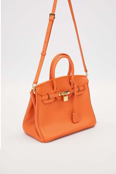Levidor Large Handbag with Orange Accessory Detail