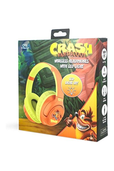 OTL Casti Stereo Wireless Technologies CRASH BANDICOOT, Bluetooth, LED Backlight, 50 mm, Autonomie 5