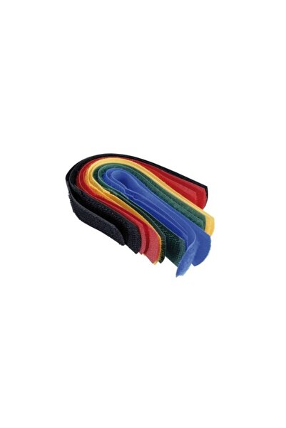 SOHO Set of Velcro cable ties for cable management, 180 x 20 mm, multicolour