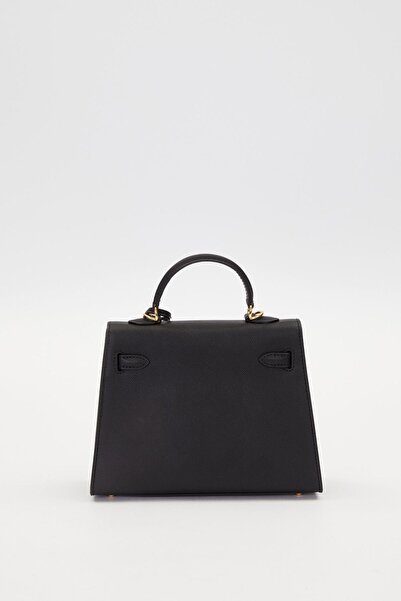 Levidor Siyah Kare Şerit Detaylı El Çantası