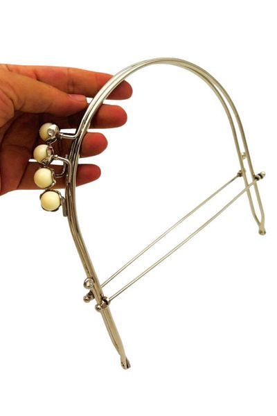 angel çanta aksesuar Angel Bag Accessory 19 cm Silver Color D Model Cream Double Ball Bag Clip, Bag Scholarship