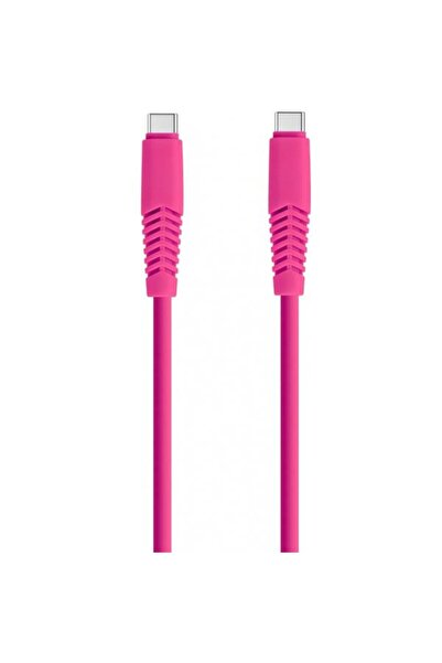 Setty Cablu Date si Incarcare USB-C - USB-C KSC-C-1.526, 18W, 1.5m, Pink