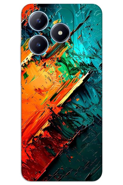MRCİLETİSİM Realme Note 50 Case Hd Pattern Printed Back Cover - Crystal