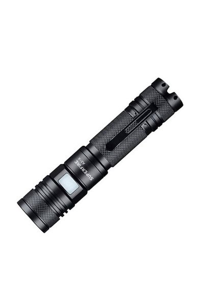 SUPERFIRE Lanterna A2-X 400 lm, multifunctionala, metalica, Negru