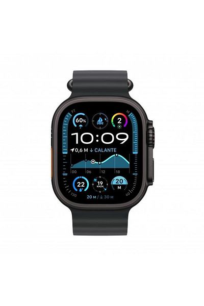 Apple Smartwatch Watch Ultra 2 GPS + Cellular, 49mm Titanium Case with Black Ocean Band