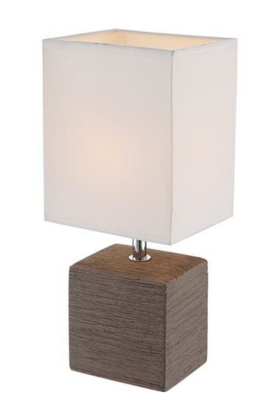 Globo Lighting Geri night light 21677, with switch, 1xE14, brown+white, IP20, Globo