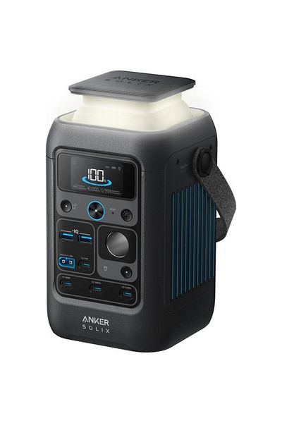 Anker Stație de încărcare portabilă Solix C300X DC, 288Wh, 300W, 2x USB-A, 4x USB-C, Port auto, Gri