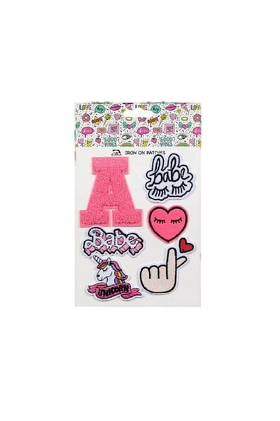 Bibilel Kids Set 6 ecusoane pentru copii, model Unicorn, Transfer termic, Multicolor
