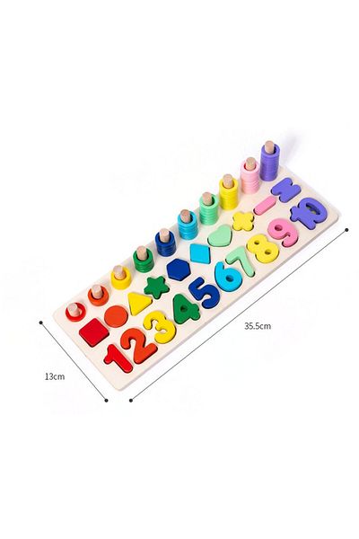 OEM Wooden puzzle 2 in 1, 13 x 36 cm, Multicolor