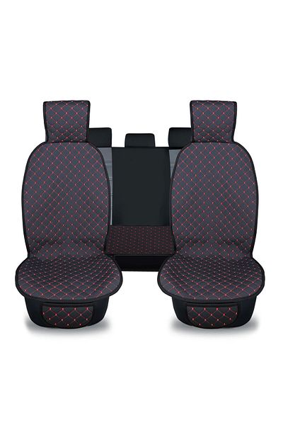 Mega Oto Market Redline Series Anti-Sweat Woven Fabric Auto Seat Protector Cover Front and Rear Seat Suit