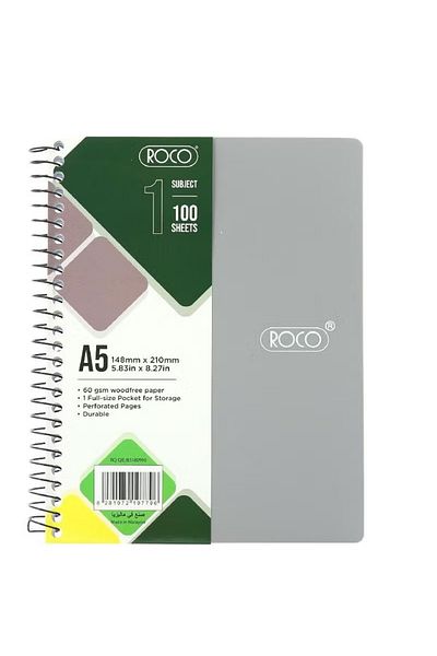 Roco Neon Notebook A5 – 100 Sheets, Bright & Eye-Catching