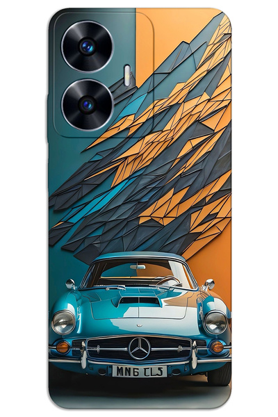 MRCİLETİSİM Realme C55 Case Hd Pattern Printed Back Cover - Merce