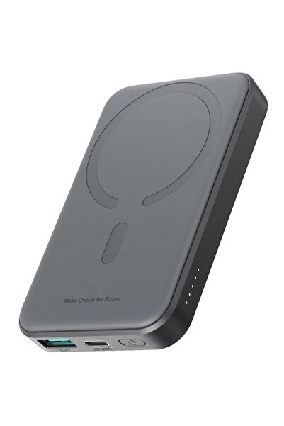 Joyroom External Battery JR-W020 MagSafe, 5000mAh, 20W, QC+PD+FQI, 1xQI, 1xUSB-A, 1xUSB-C (Black)