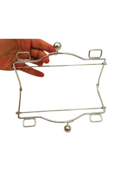 angel çanta aksesuar Angel Bag Accessory 20 cm Silver Color Rectangular Square Ring Model Model Bag Clip, Purse Bursu