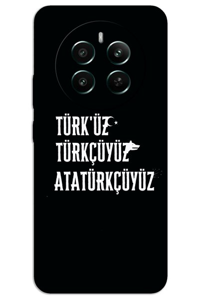 MRCİLETİSİM Realme 12 Plus Case Hd Pattern Printed Back Cover - Turkish