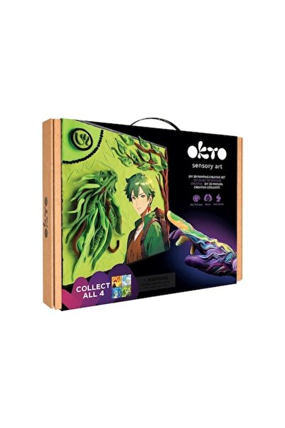 Okto Clay Factory Set de desen 3D cu lut ușor, 29*29 cm - Manga - Earth