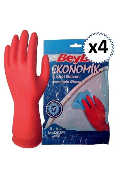 figanlar ambalaj Dish Cleaning Gloves Medium 8-8.5 (4 Pcs) Medium Size