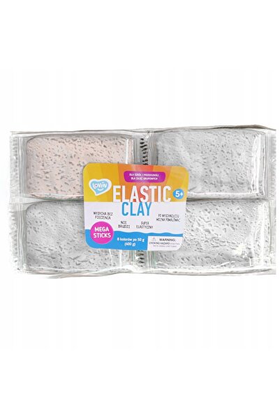 Lovin Plasticine Set Lovin, White, 8 pcs