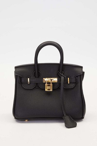 Levidor Square Handbag with Black Accessory Detail