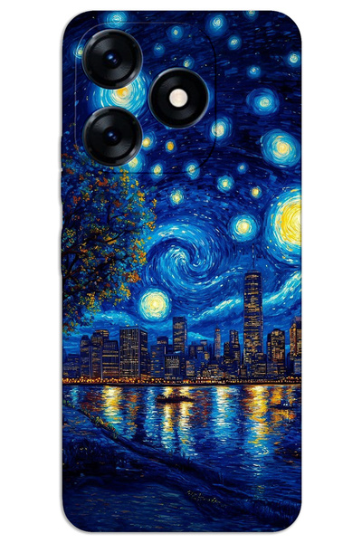 MRCİLETİSİM Tecno Spark 20 Pro Case Hd Pattern Printed Back Cover - Art Sahil