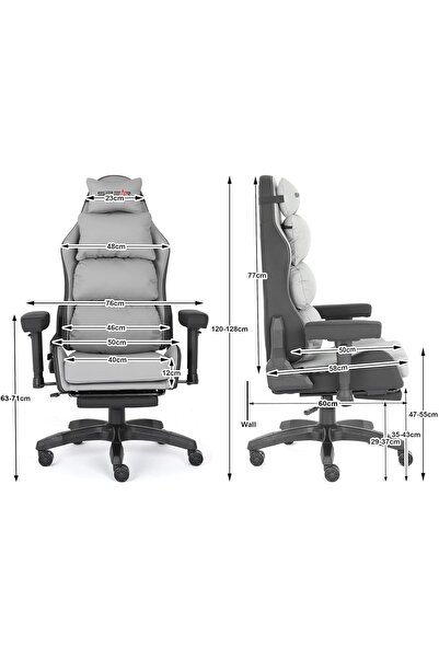 SPEARPC Gaming Chair SGCH708 with Footrest and soft arm rest