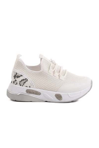 AYAKMOD White Anorak Lace-Up Women's Sneaker 702417 Z