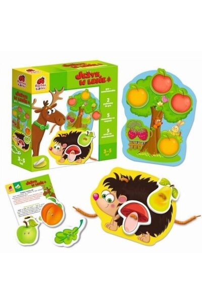 Roter Kafer Joc educativ, Roter Kafer, set cu 2 baze, 5 elemente de înfilat, ...