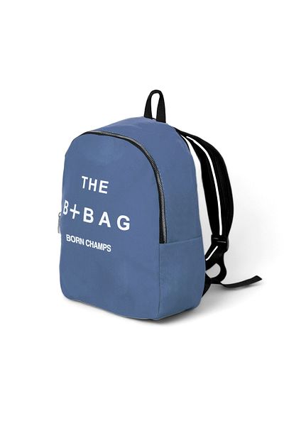 PowerSpeed Women's Denim Blue Text Printed Single Compartment Backpack