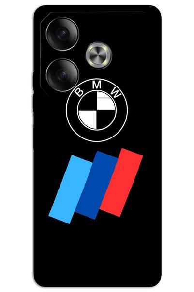 MRCİLETİSİM غطاء خلفي مطبوع بنمط HD لهاتف Tecno Pova 6 - شريط شعار