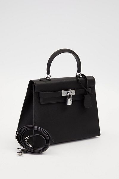 Levidor Black Silver Lock Detail Handbag