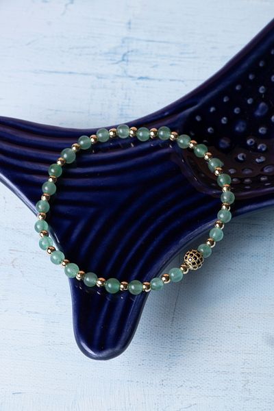 DENİZ Certified Aventurine Natural Stone Bracelet