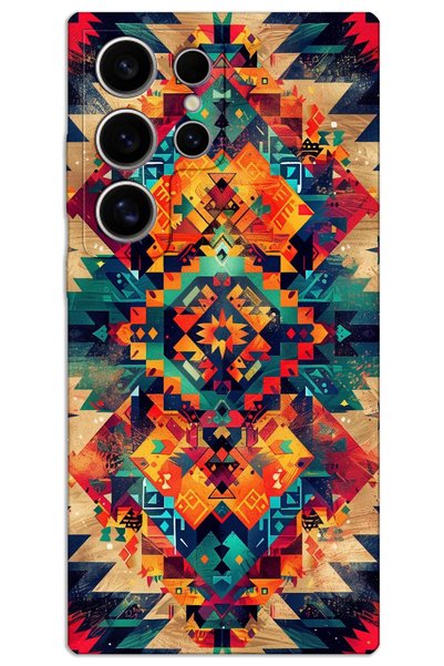 MRCİLETİSİM غطاء خلفي مطبوع بنمط HD لهاتف Samsung Galaxy S24 Ultra - Motif 1