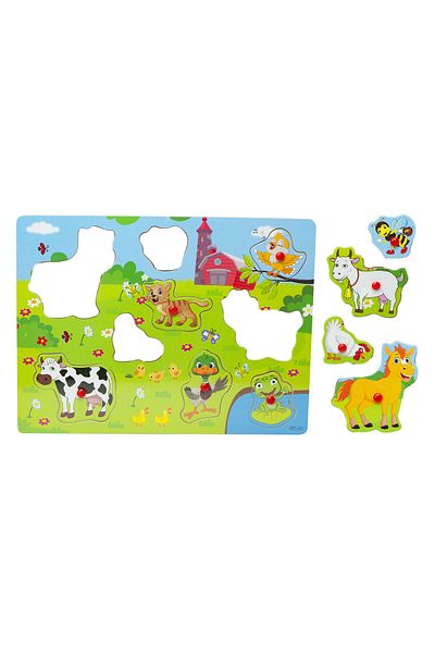 OEM Animal puzzle for children, Wood, 29.5x22.5 cm, Multicolor