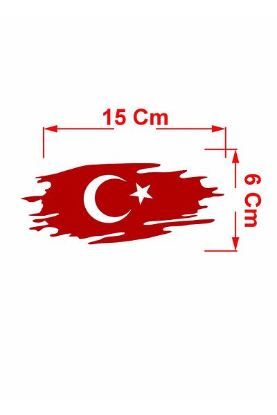 stickerusta Turkish Flag Moon Star Torn Long Leg Turkish Flag Turkish Flag Sticker 00362
