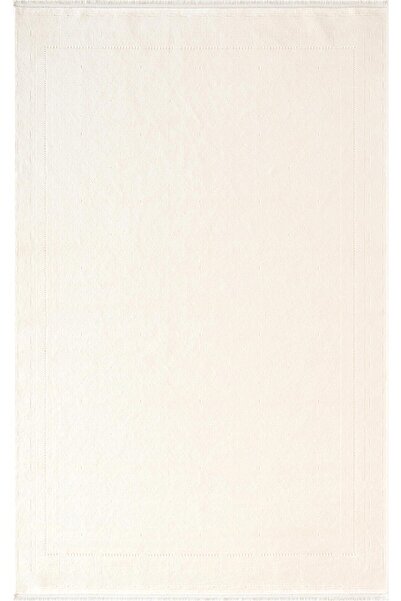 Karmen Halı Fresco FC004W Beyaz Çerçeveli Halı Modern Desen 100 Tarak Viskon ...