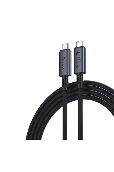 Devia Cablu de date și încărcare EC641, USB-C - USB-C, 240W, 1m (Negru)