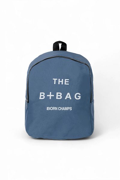 PowerSpeed Women's Denim Blue Text Printed Single Compartment Backpack