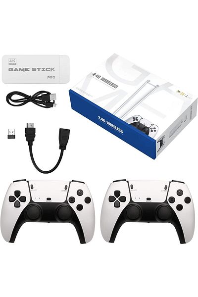 Shopi DWH Retro Gaming Console with Game Stick, 1080p HD, Plug & Play TV Video Game Set for 2 Player, 2.4G