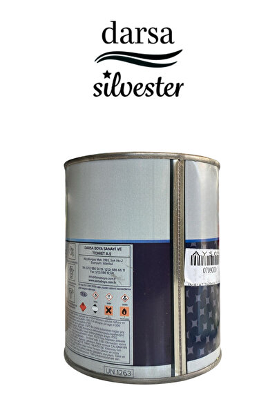 DARSA Silvester Parlak Alüminyum Yaldız Boya 0,12L -0,45L -0,75L | Yüksek Isıya Dayanıklı Metal Boya