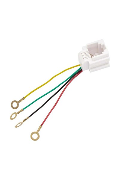 Powermaster RJ11 Soket 623K Jack 6P4C Telefon DSL Konnektörü 150 Mm